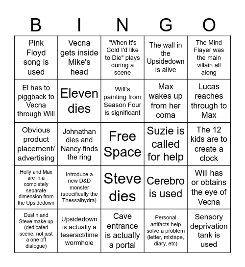ST5V2 Bingo Card