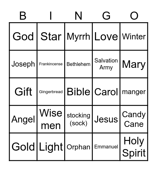 Christmas Bingo Card