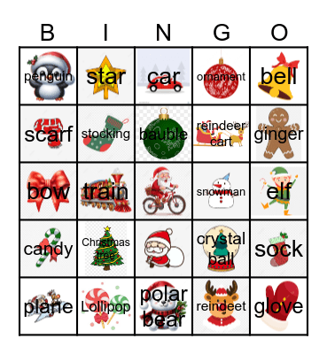 Merry Christmas Bingo Card