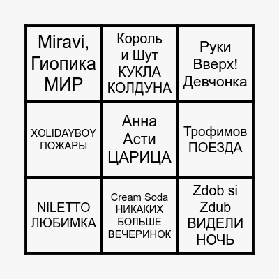 KIRA BIRTHDAY PARTY Bingo Card