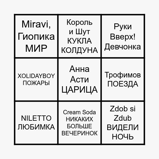 KIRA BIRTHDAY PARTY Bingo Card