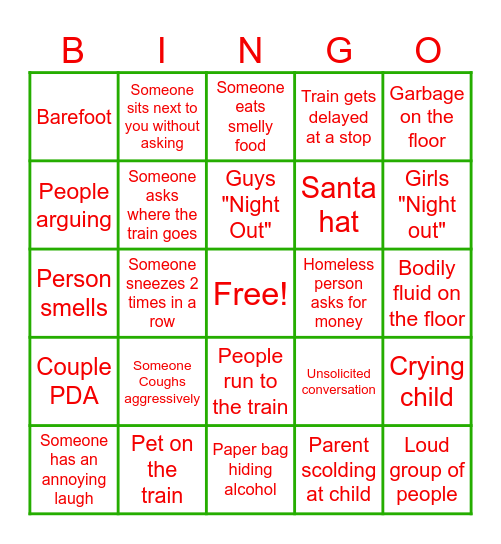 LIRR BINGO Card