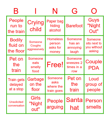 LIRR BINGO Card