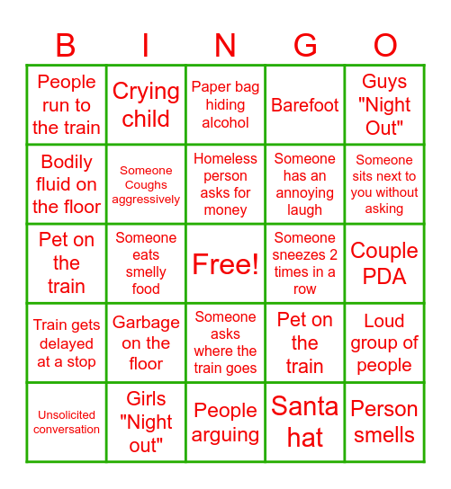 LIRR BINGO Card