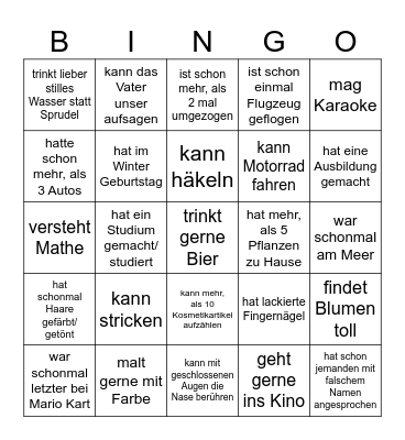 Bingo Card