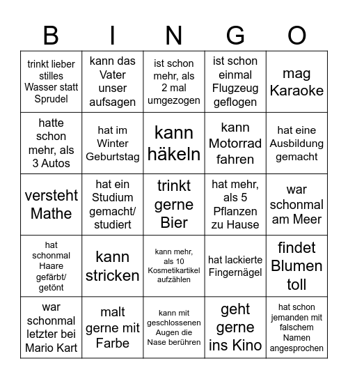 Bingo Card