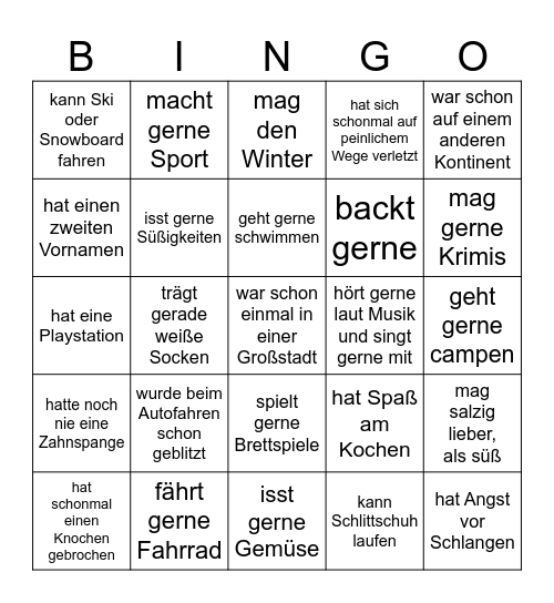 Bingo Card