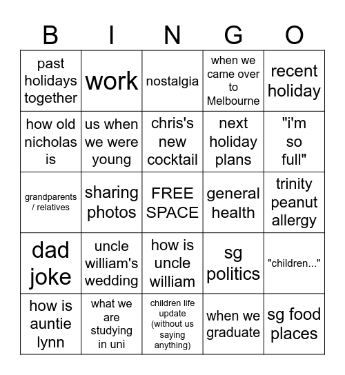 Bingo Card