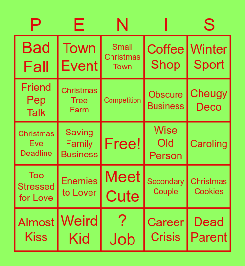 Christmas Cinematic Masterpiece Bingo Card