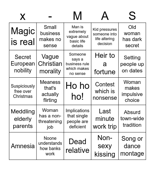 Christmas Bingo Card
