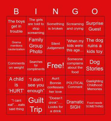 Christmas BINGO Card