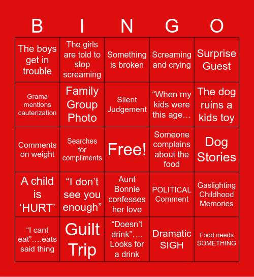 Christmas BINGO Card