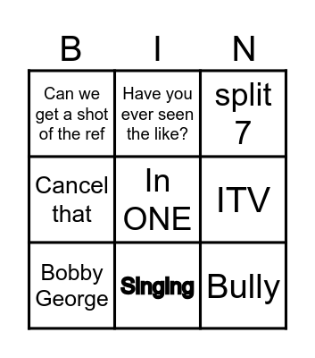 Richard Bingo Card