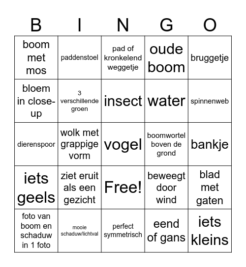 Foto-bingo Card