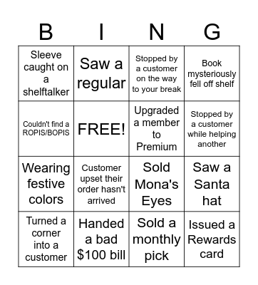 BOOKSELLER BINGO Card