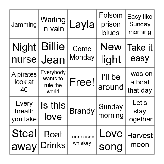 LMB 12/21 Bingo Card