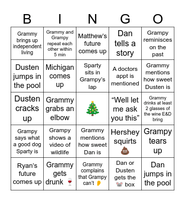 Christmas Bingo Card