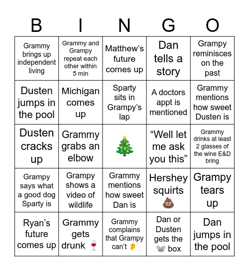 Christmas Bingo Card