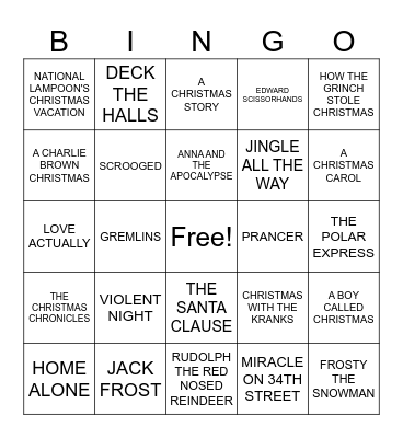 Gems Christmas Bingo 2 Bingo Card