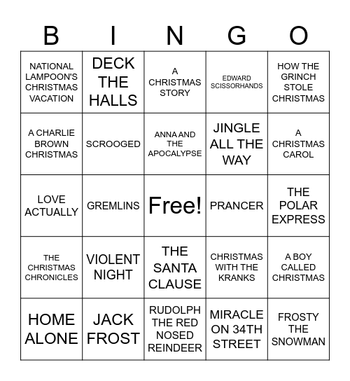 Gems Christmas Bingo 2 Bingo Card