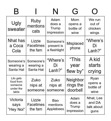 bing bong ding dong Bingo Card