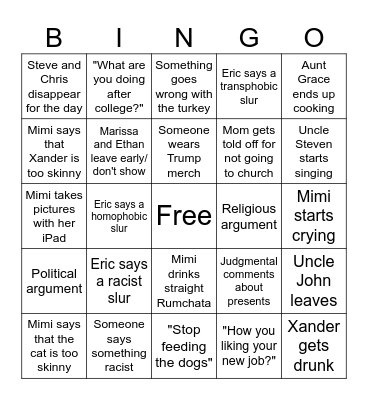 Christmas Bingo Card