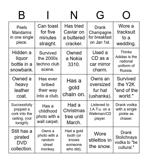 Christmas Eve Extravaganza 2025! Bingo Card
