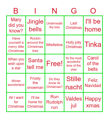 JULEBINGO Card