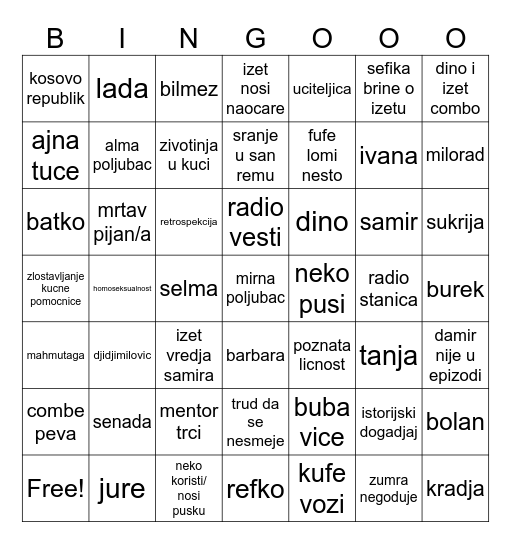 lzn Bingo Card