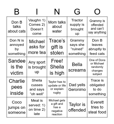 Christmas BINGO Card