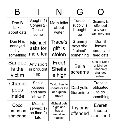 Christmas BINGO Card