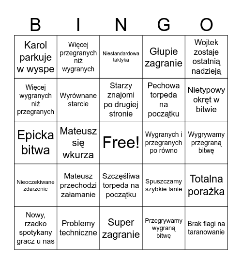 Brodowe klanówki Bingo Card