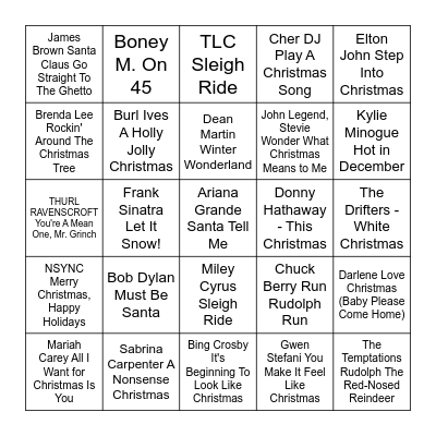 ★ Music Bingo w Bonnie Anne ★ Bingo Card