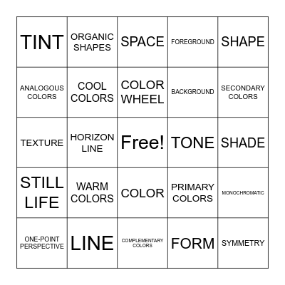 ART BINGO Card