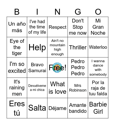 Bingo Musical Reyero Prix Bingo Card