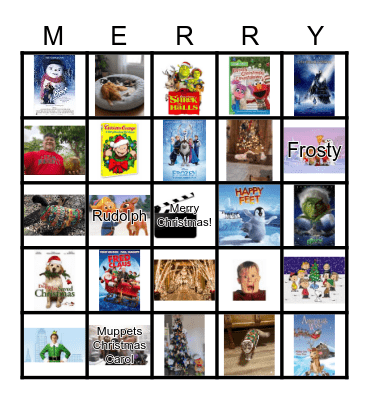 Christmas Movies Bingo Card