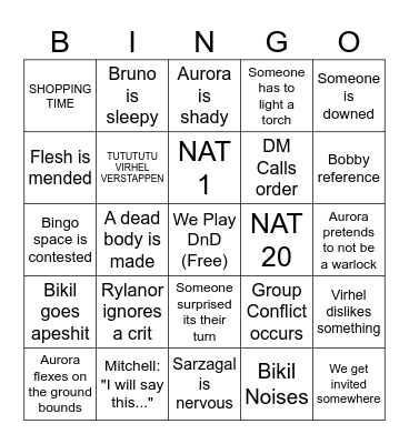 New Chroma Time Bingo Card