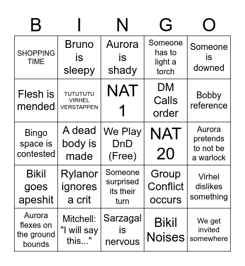 New Chroma Time Bingo Card