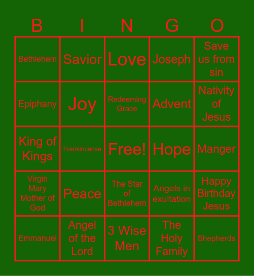 Christmas 🌟 Bingo Card