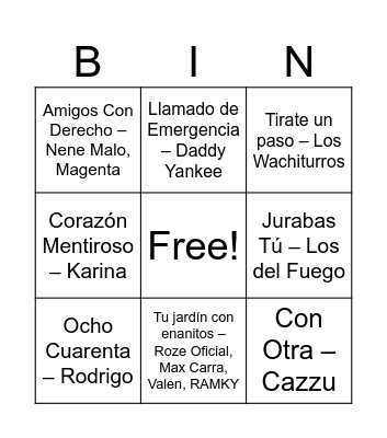GONZA TEA PARTY Bingo Card