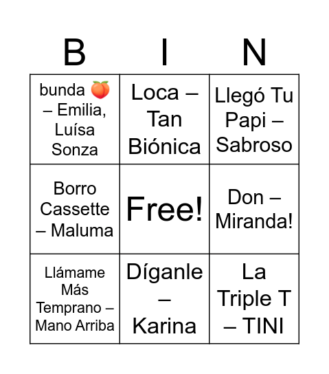 GONZA TEA PARTY Bingo Card