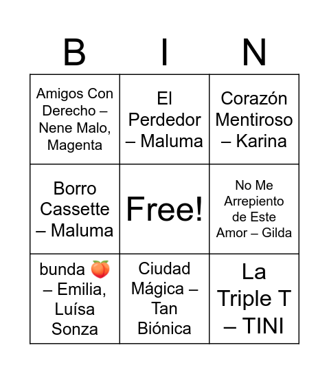 GONZA TEA PARTY Bingo Card