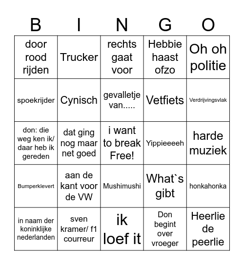 gamemeneer Bingo Card