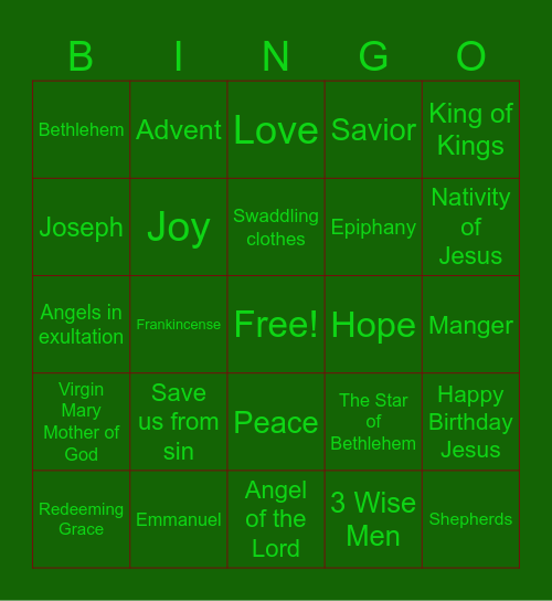 Christmas 🌟 Bingo Card
