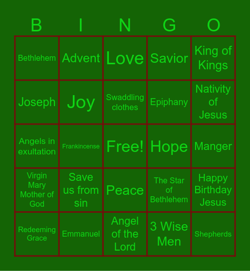 Christmas 🌟 Bingo Card