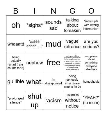 shawn bingo Card