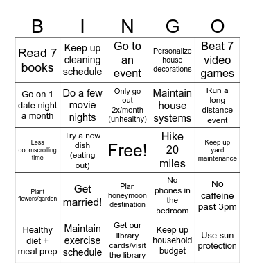 Lexi and Zach 2026 Bingo Card