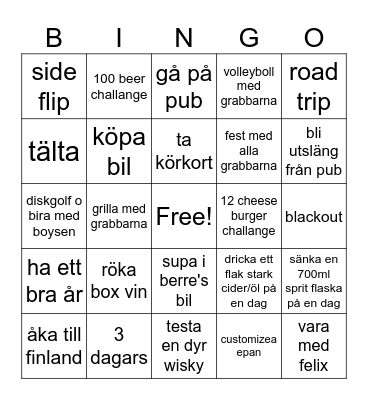 2026 bingo card Bingo Card