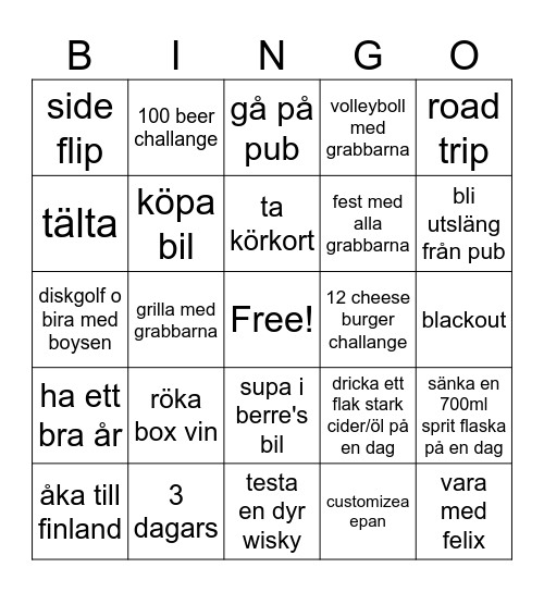 2026 bingo card Bingo Card