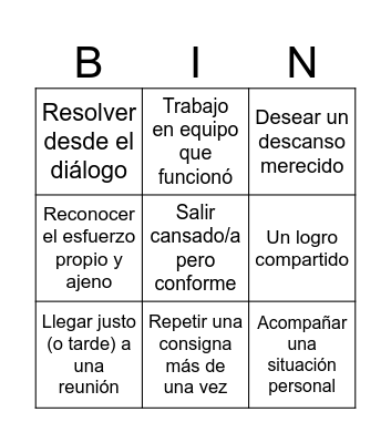 C. E. F. N°55 BINGO DE FIN DE AÑO Bingo Card